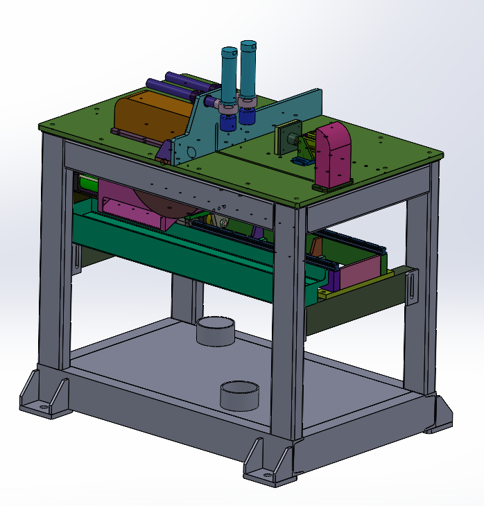 铝型材切断打孔线sw21可编辑